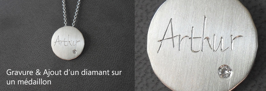 pendentif sur mesure en or