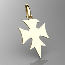 pendentif or Croix des templiers