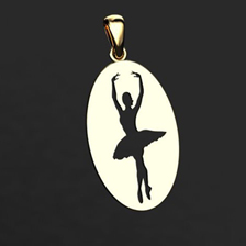 pendentif or Danseuse