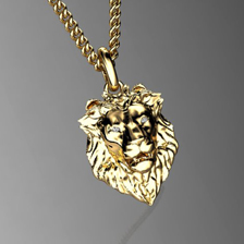 pendentif or Lion